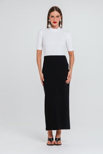 Vestido Marisa - Preto/off