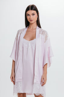 Conjunto Nat - Rosa/branco