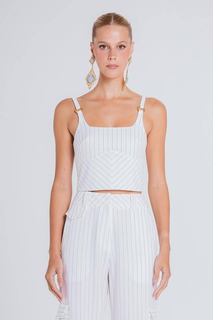 Top Lila - Off White
