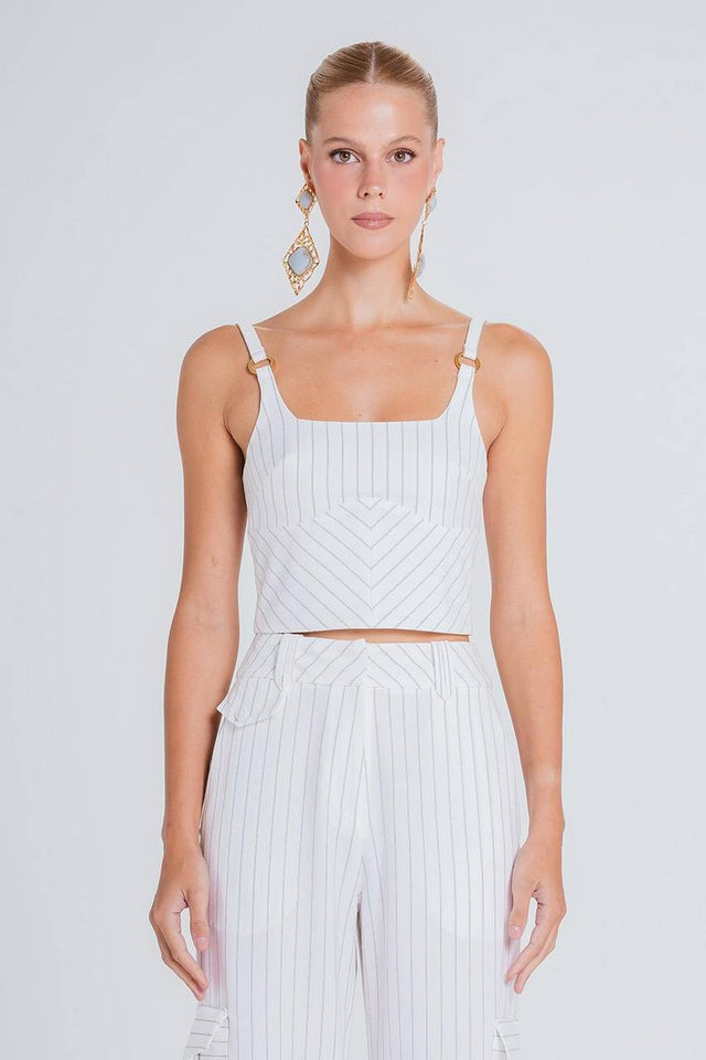 Top Lila - Off White