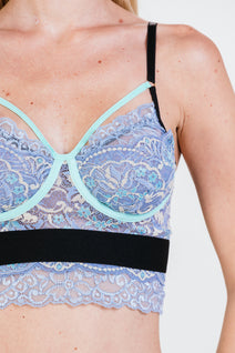 Top Karen - Azul/vd.agua/ Preto