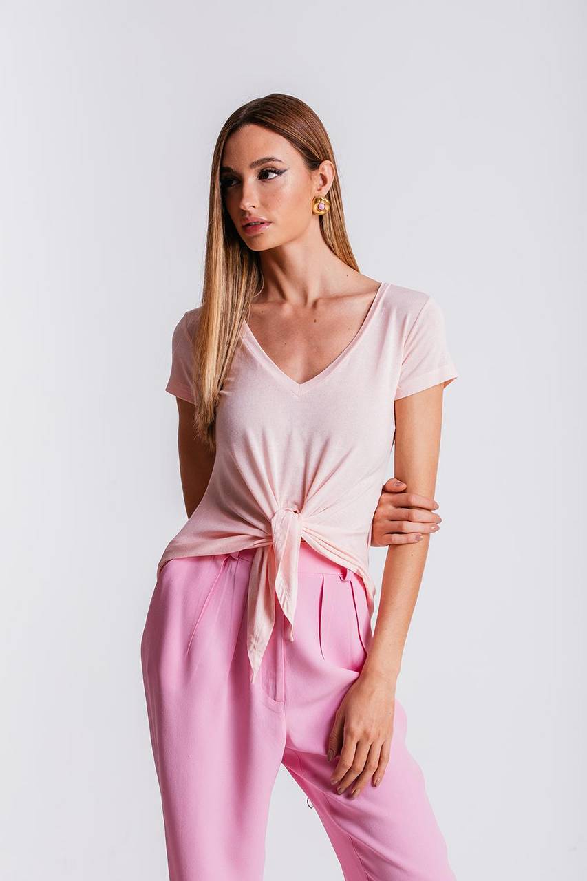T-shirt Nó - Rosa Seco