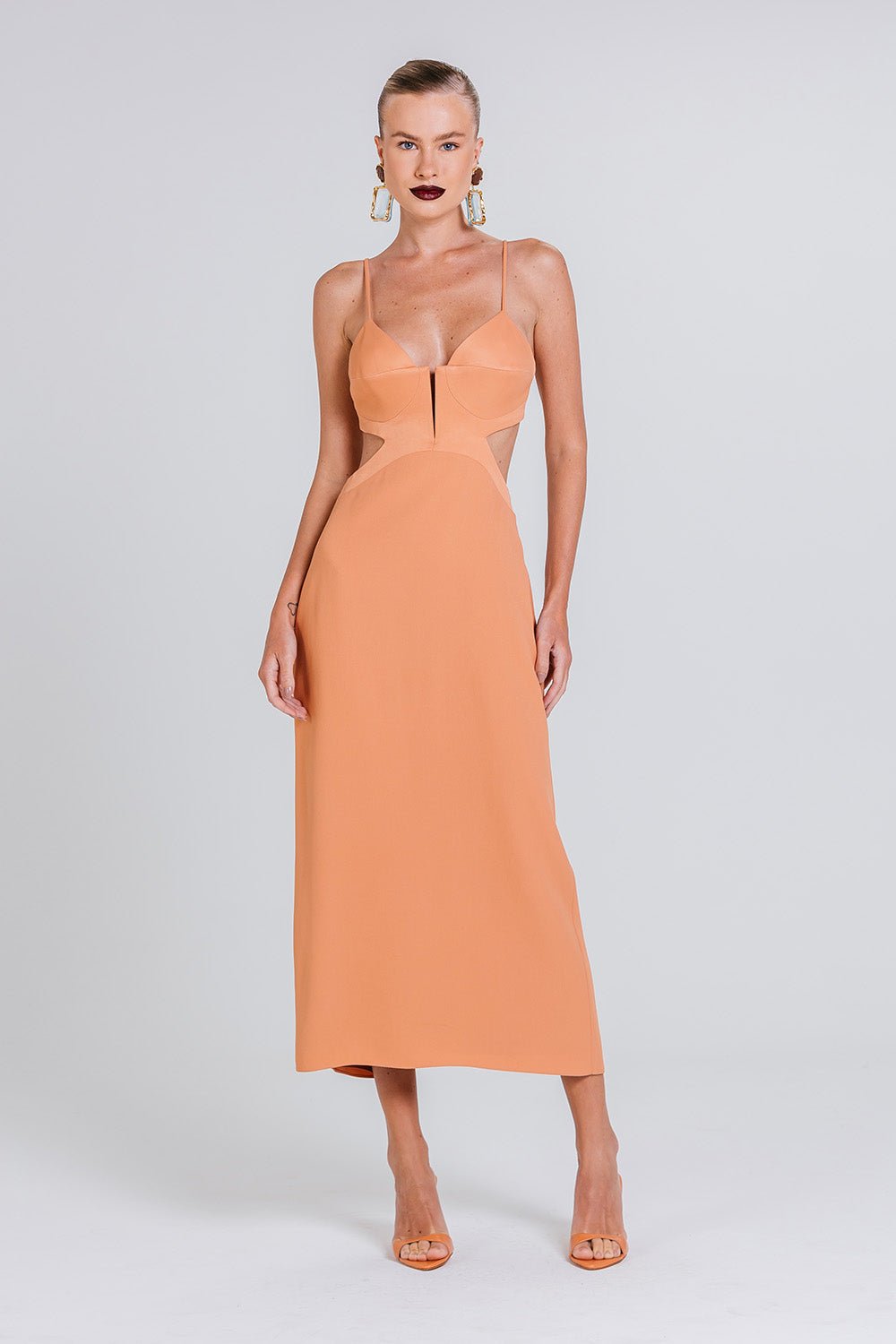 Vestido Meire - Terracota