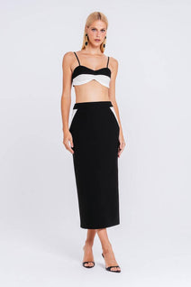 Top Maribel - Preto/marfim