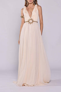 Vestido Zafira - Areia