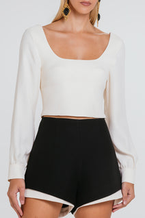 Short Amara - Preto/marfim