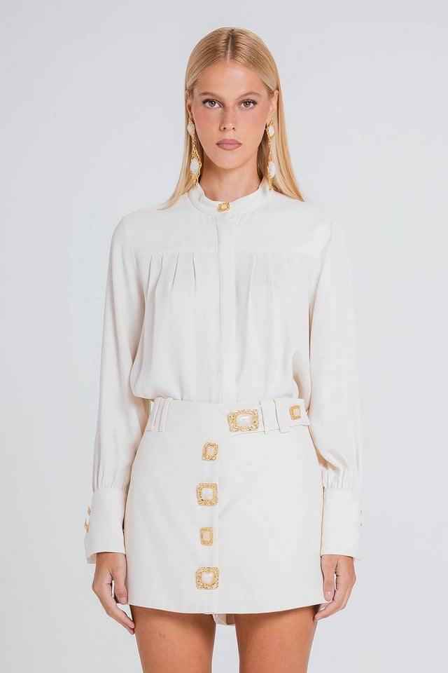 Short Saia Cleo - Marfim