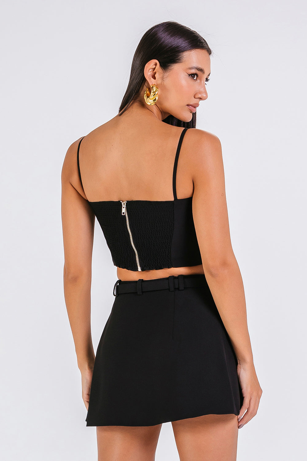 Short Saia Isabeli - Preto