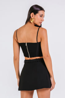 Short Saia Isabeli - Preto