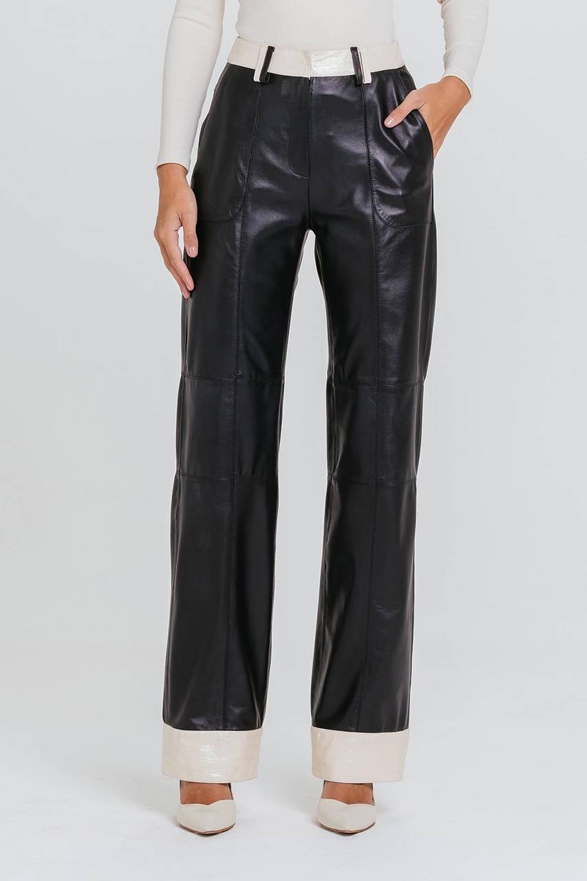 Calça Demi - Preto/marfim