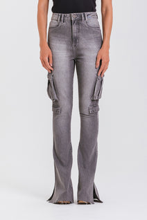 Calça Jeans Flora - Gray