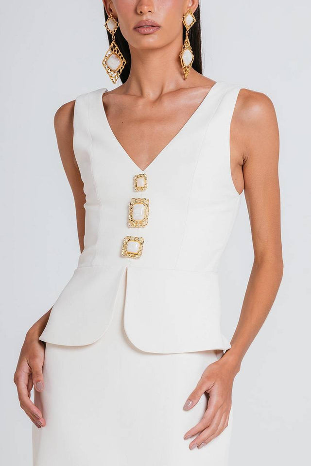 Vestido Cindy - Marfim