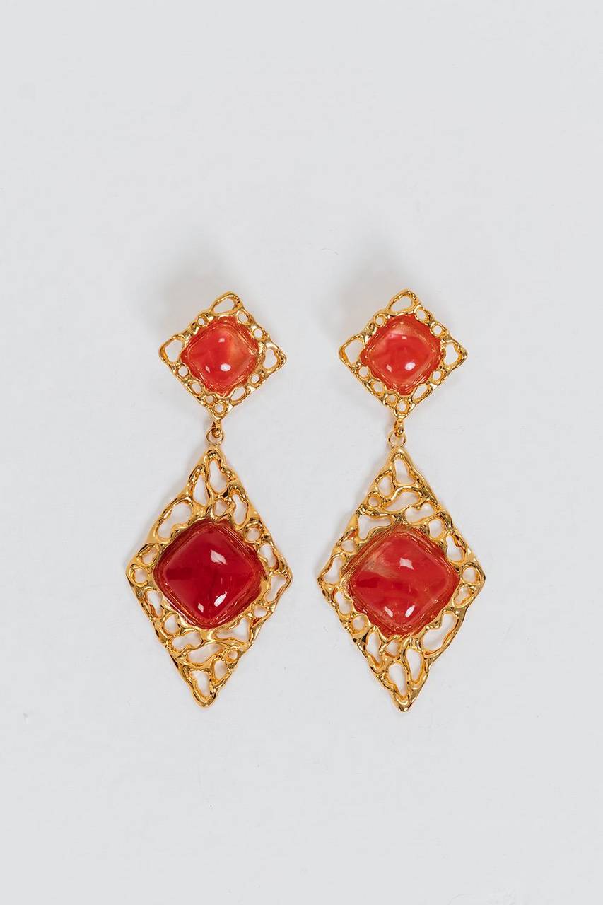 Brinco Action Gold - Rouge