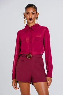 Camisa Bol - Cabernet