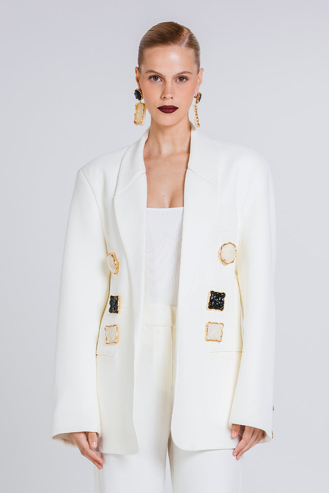 Blazer Bordon - Vanilla