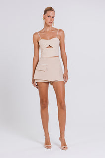 Short Saia Duda - Latte