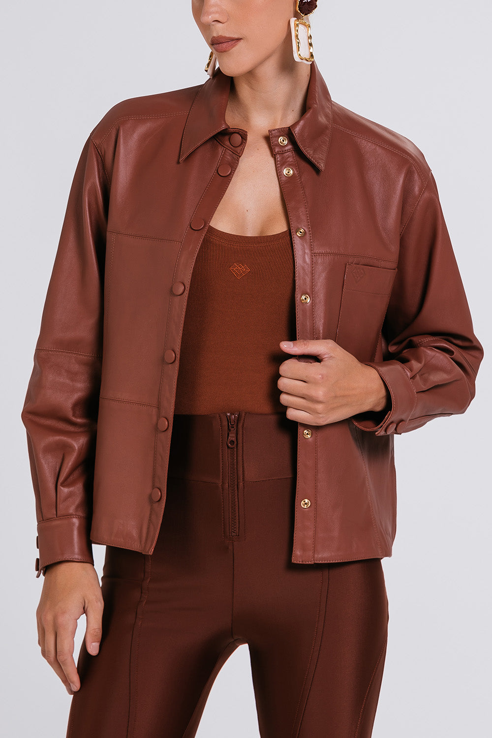 Camisa Geisa - Chocolate