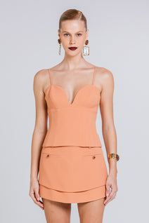Short Saia Cora - Terracota
