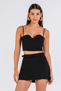 Short Saia Isabeli - Preto