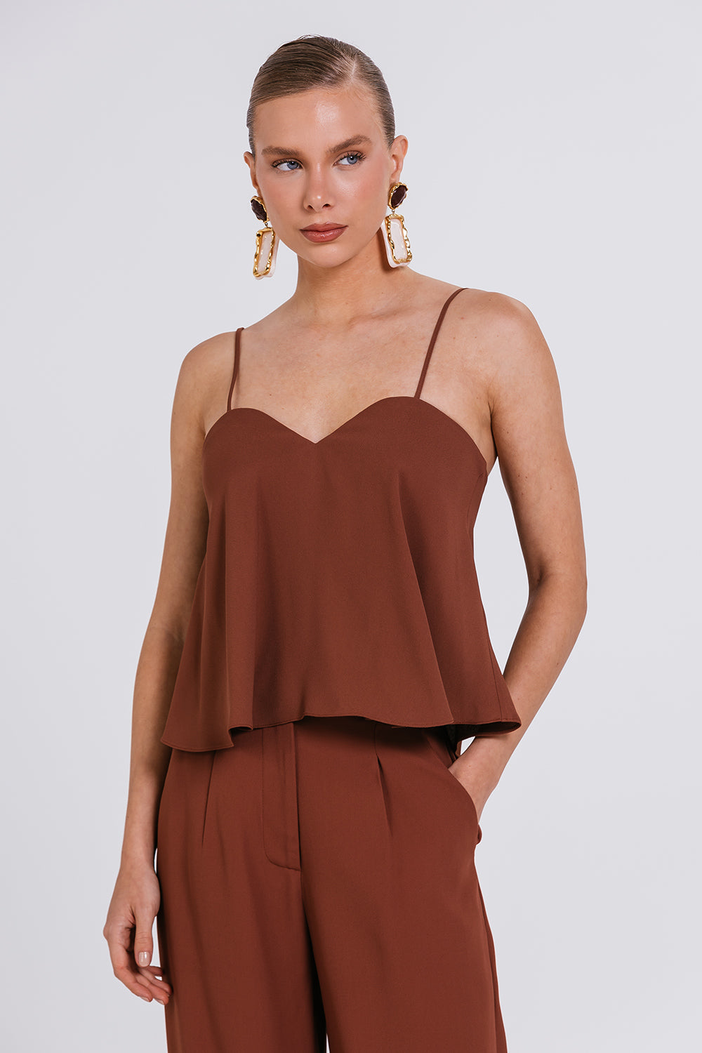 Top Estela - Chocolate