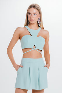 Short Saia Verena - Aquamarine