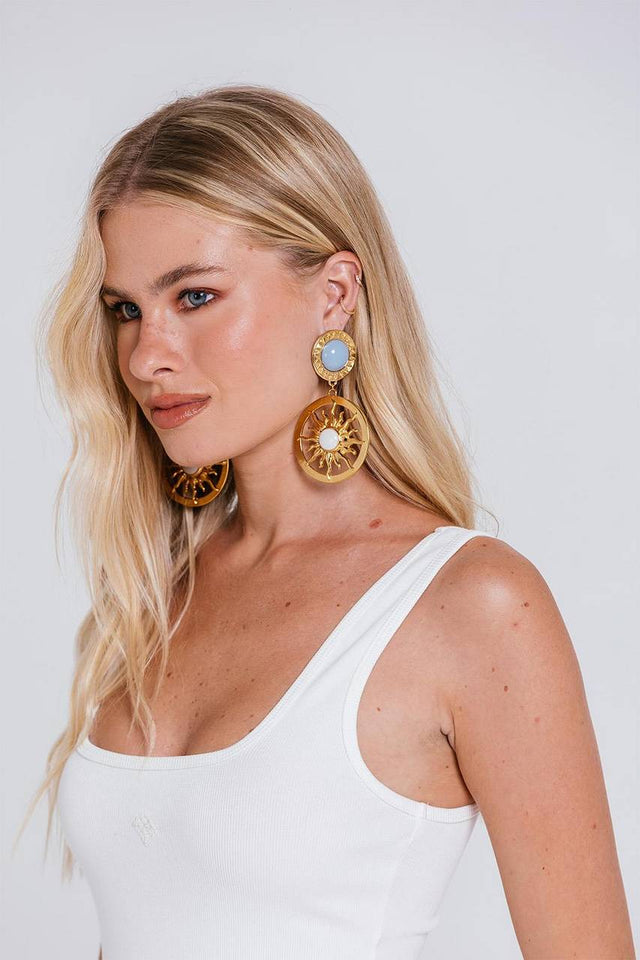 Brinco Mandala - Selele/off White