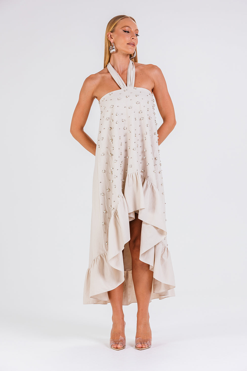 Vestido Solares - Areia