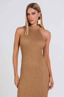 Vestido Pepita - Terracota