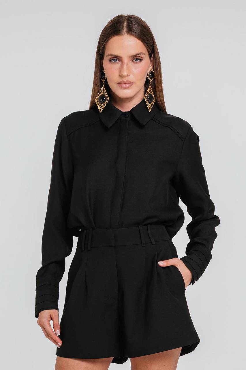 Camisa Delfina - Preto