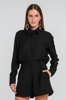 Camisa Delfina - Preto