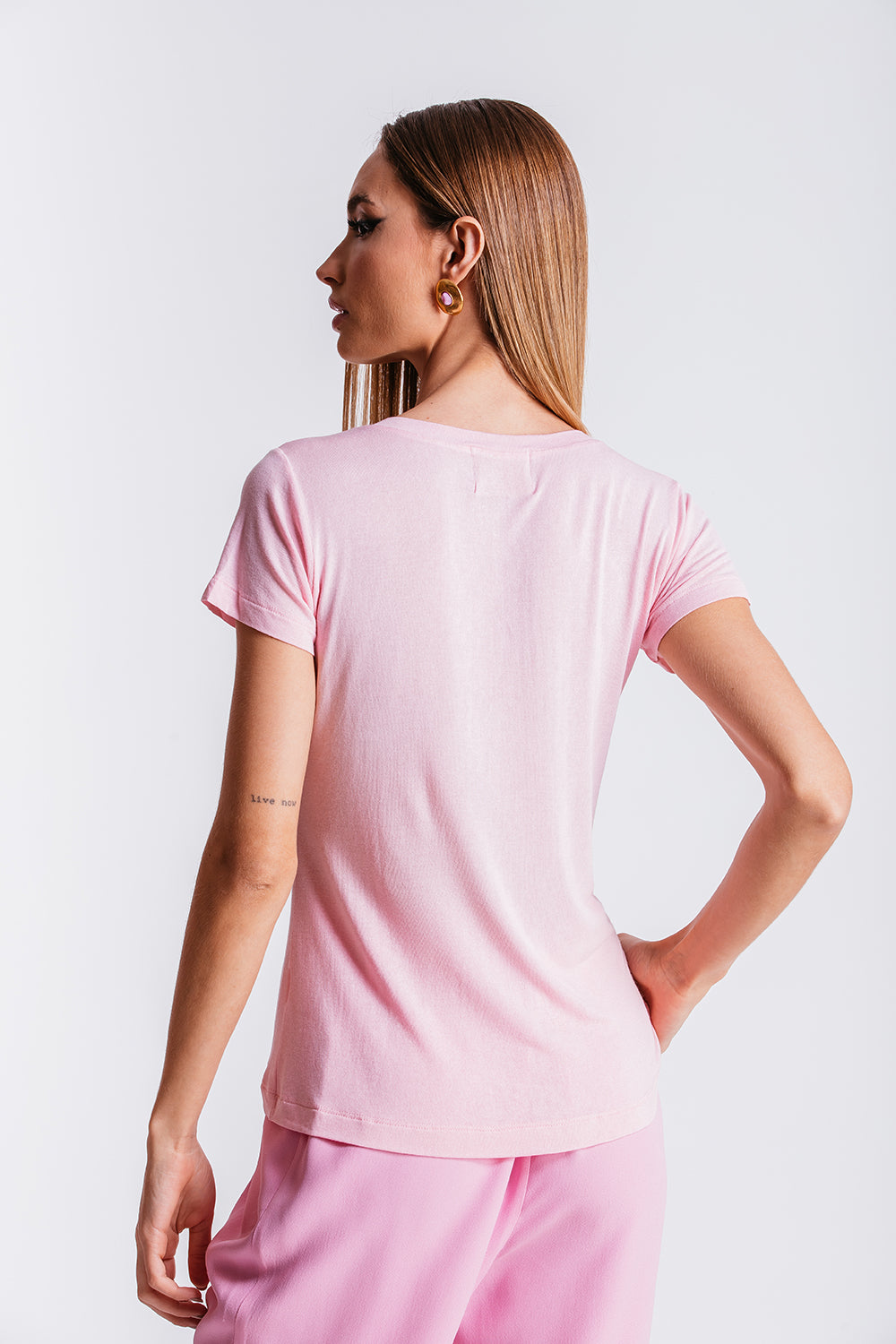 T-shirt Nó - Rosa Pastel