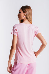 T-shirt Nó - Rosa Pastel