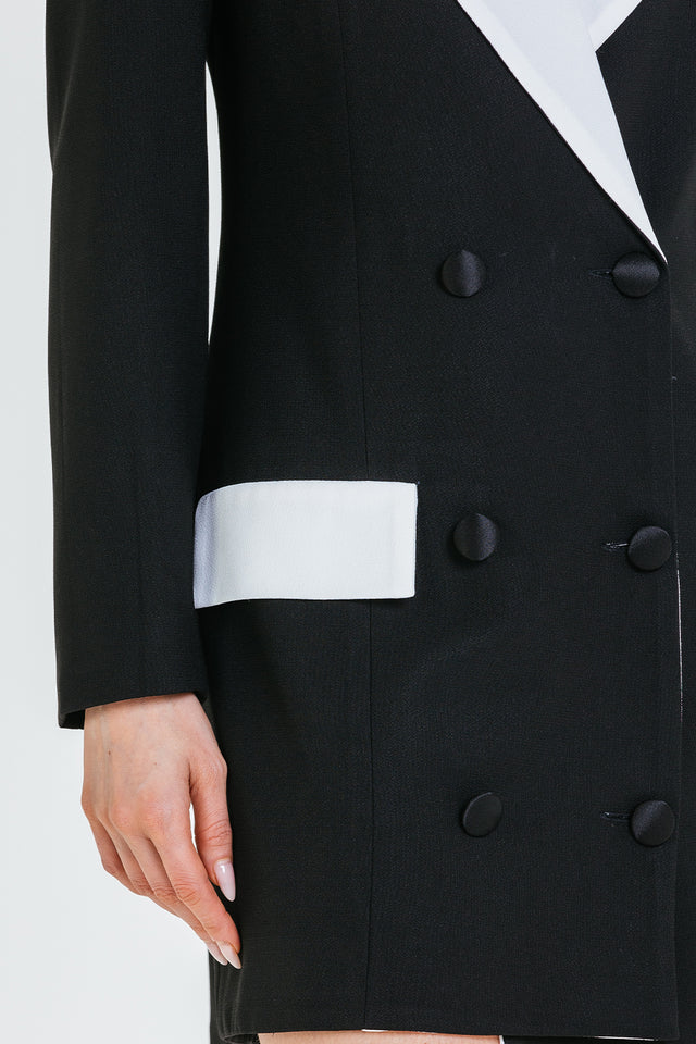 Vestido Mislene - Preto/off