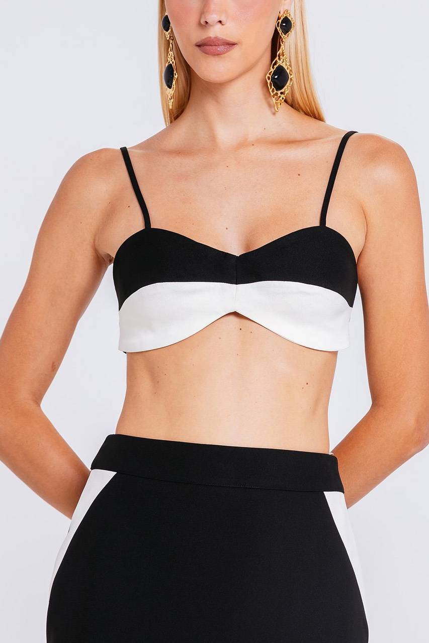 Top Maribel - Preto/marfim