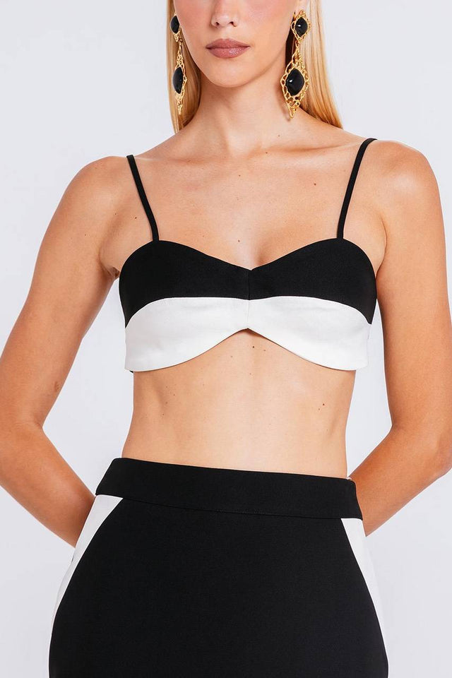 Top Maribel - Preto/marfim