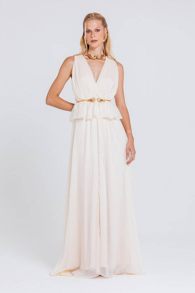 Vestido Medusa - Areia