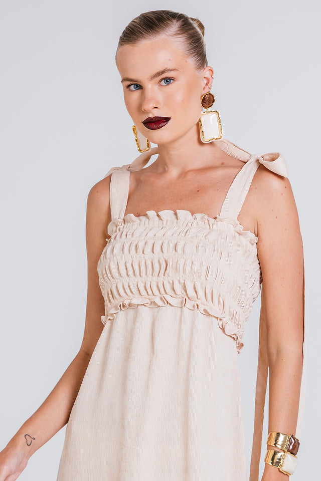 Vestido Deborah - Areia