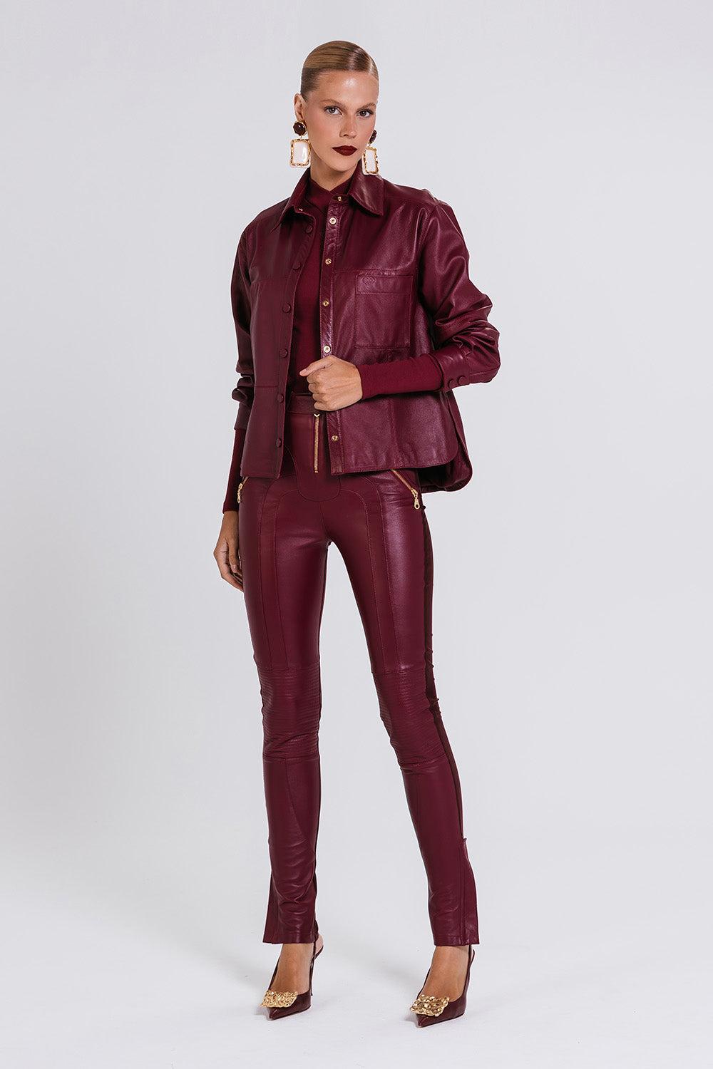 Camisa Geisa - Cabernet
