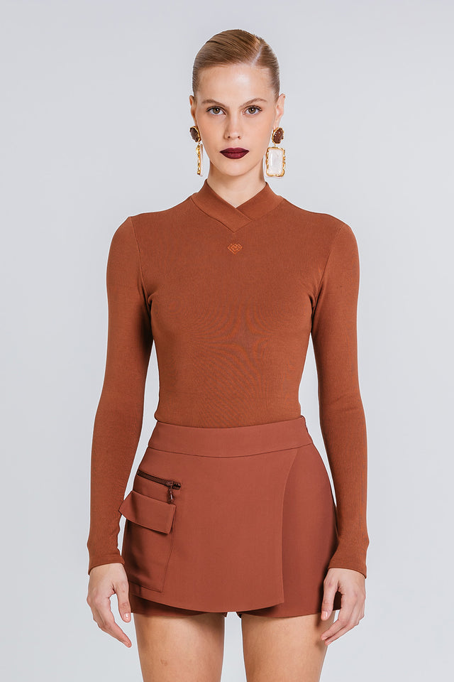 Short Saia Duda - Chocolate