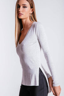 Blusa Longuete Decote V - Mescla