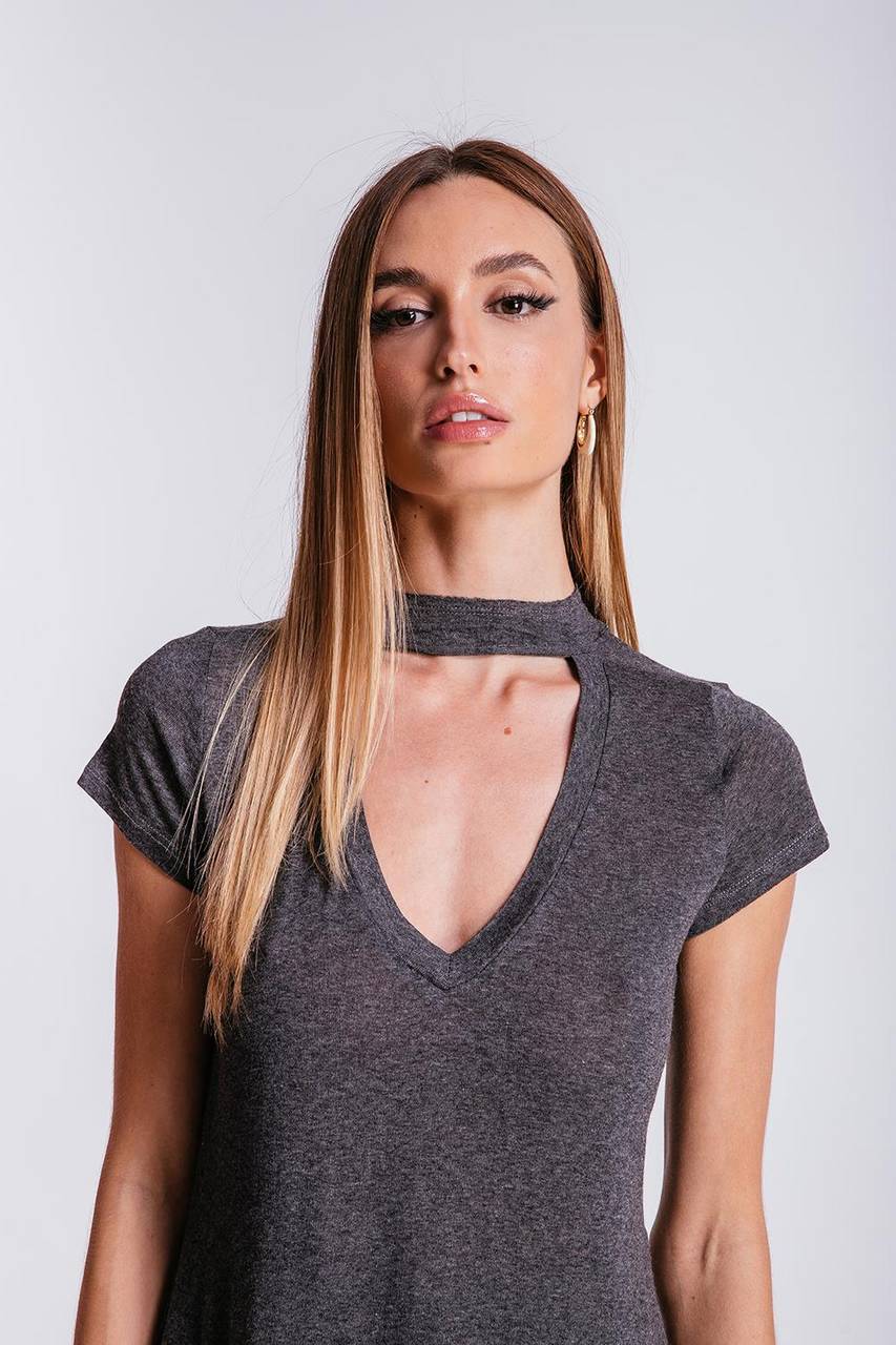 T-shirt Ana - Chumbo
