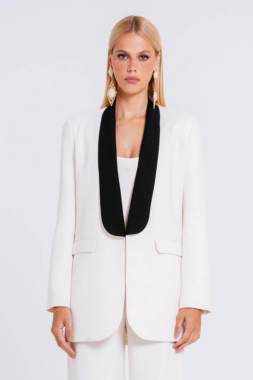 Blazer Lizie - Marfim/preto