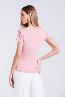 T-shirt Nó - Rosa Pálido
