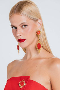 Brinco Action Gold - Rouge