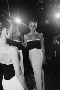Vestido Melissa - Marfim/preto