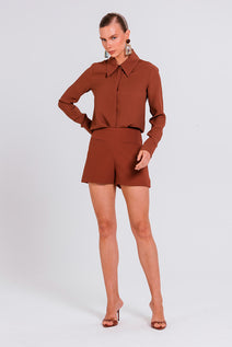 Camisa Cecilia - Chocolate