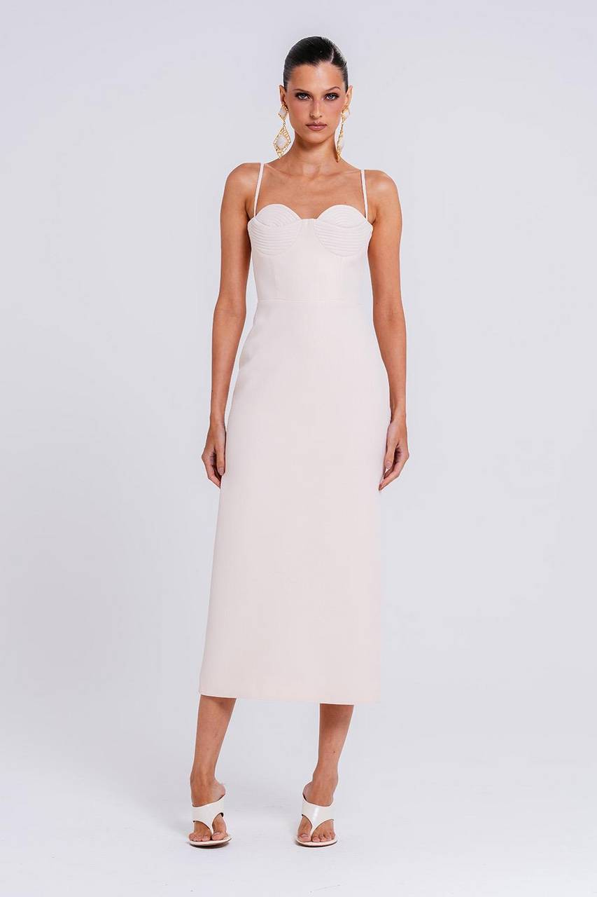 Vestido Iohara - Areia