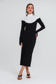 Vestido Nana - Preto/off