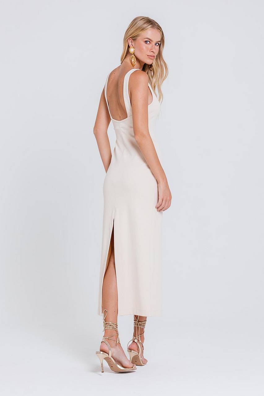 Vestido Evangeline - Areia