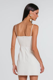 Vestido Corina Bicolor - Marfim/off